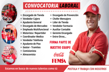 Oportunidad de trabajo: Sumate al equipo Coca-Cola