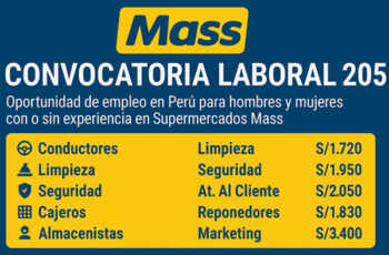 Convocatoria Mass Perú: Empleo en retail con estabilidad