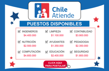 Convocatoria laboral en Chile Atiende este 2026