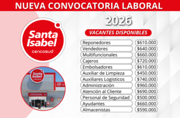 Convocatoria laboral Santa Isabel: vacantes disponibles en tiendas