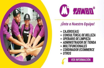 Tambo abre convocatoria laboral ¡Postula y crece con nosotros!