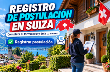 Registro de postulación para oportunidades de trabajo en Suiza