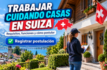 Trabajar cuidando casas en Suiza: requisitos, funciones y cómo postular
